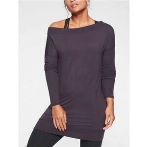 Athleta Women Studio Barre Sweatshirt Dress Plum Women’s Size Small